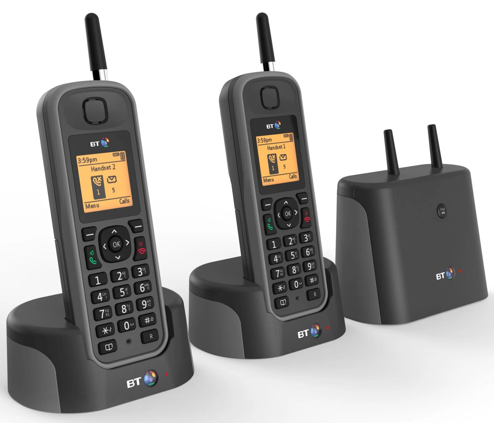BT Elements 1K Twin Long Range Cordless Telephone - Image 3