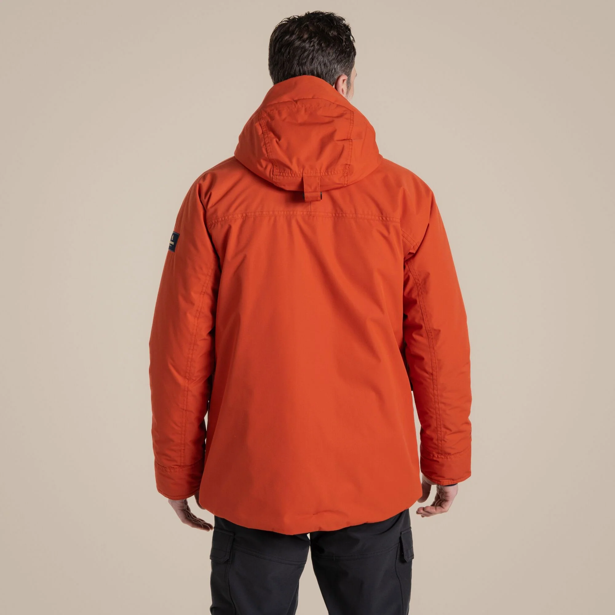 Craghoppers Men's Breckon Waterproof Jacket | Carnelian Orange - Image 3