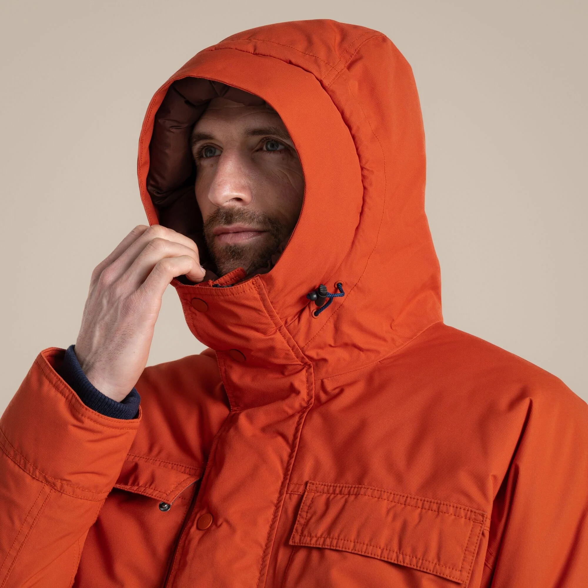 Craghoppers Men's Breckon Waterproof Jacket | Carnelian Orange - Image 7