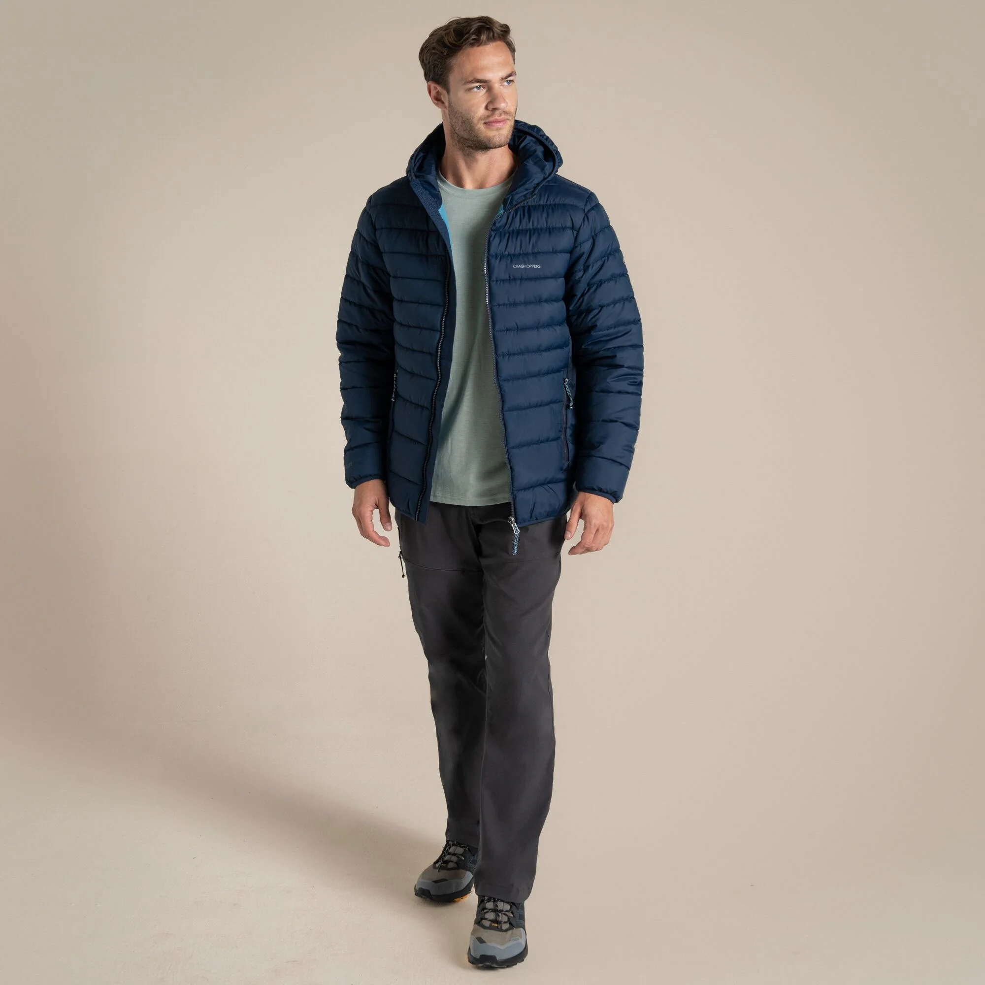 Craghoppers Men's Compresslite IX Hooded Insulating Jacket | Blue Navy - Image 3