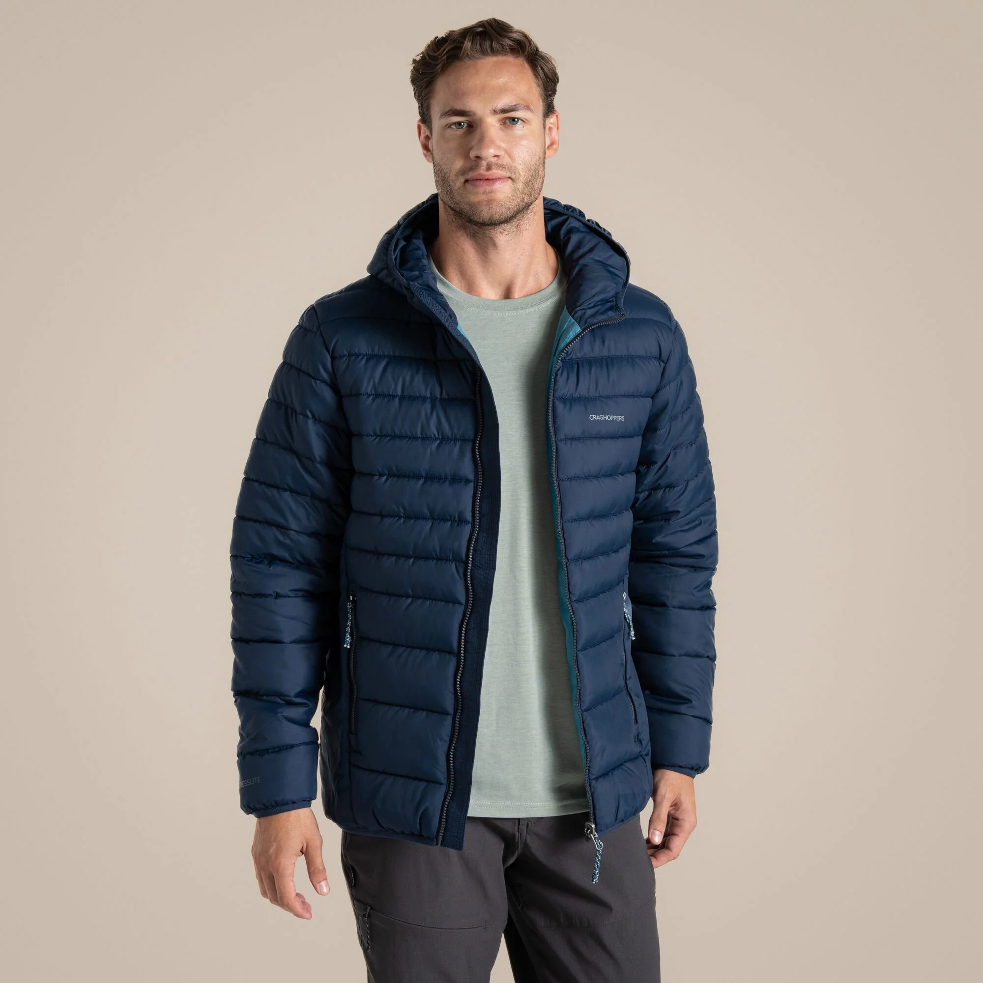 Craghoppers Men's Compresslite IX Hooded Insulating Jacket | Blue Navy - Image 4