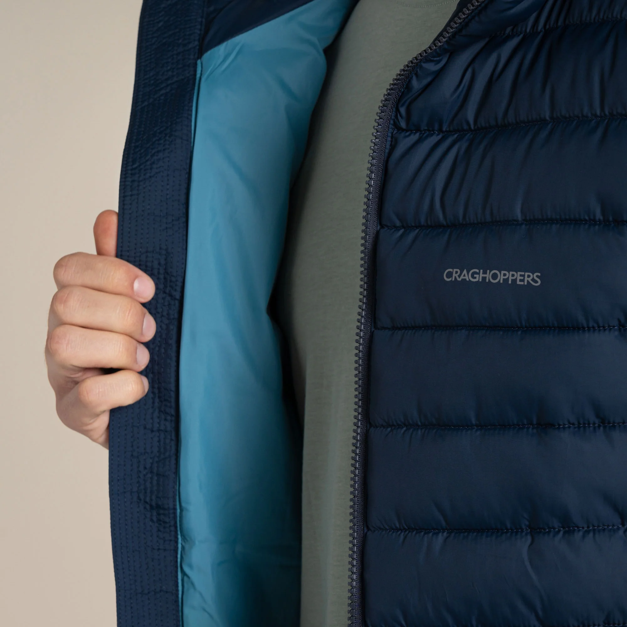 Craghoppers Men's Compresslite IX Hooded Insulating Jacket | Blue Navy - Image 6