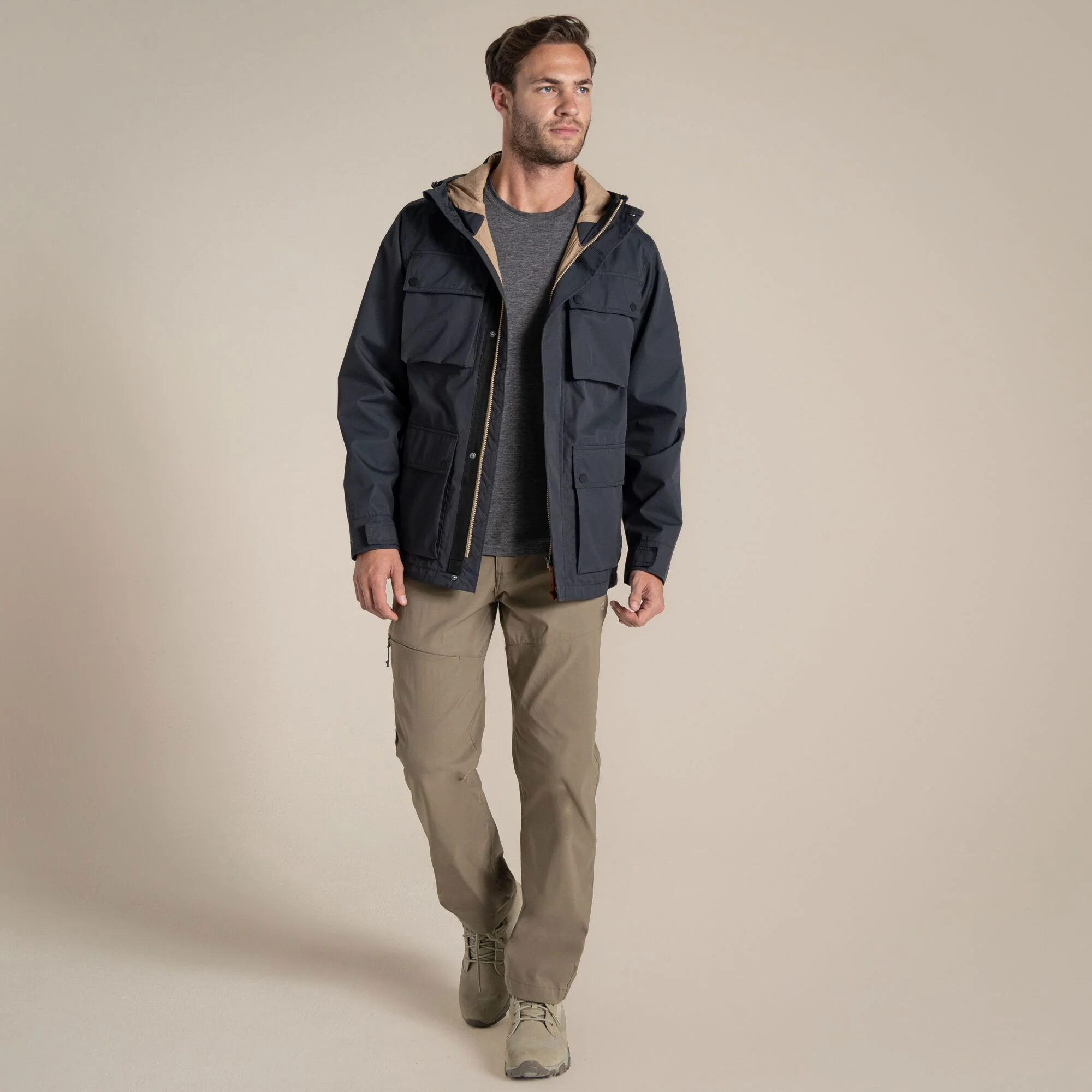 Craghoppers Men's Hartley Waterproof Jacket | Dark Iron - Image 4