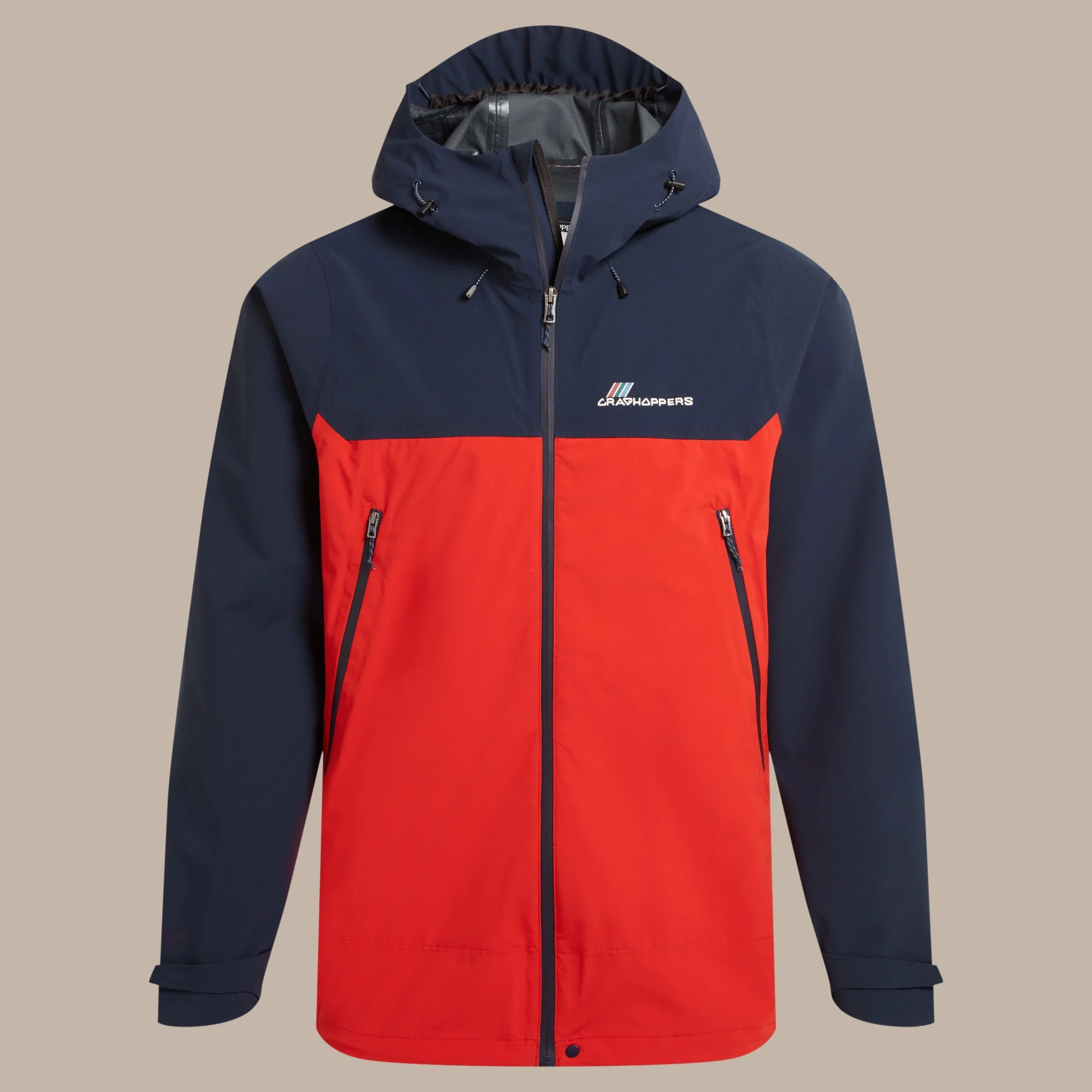 Craghoppers Men's Maris 2.5L Stretch Waterproof Jacket | Blue Navy / Pimento Red - Image 10