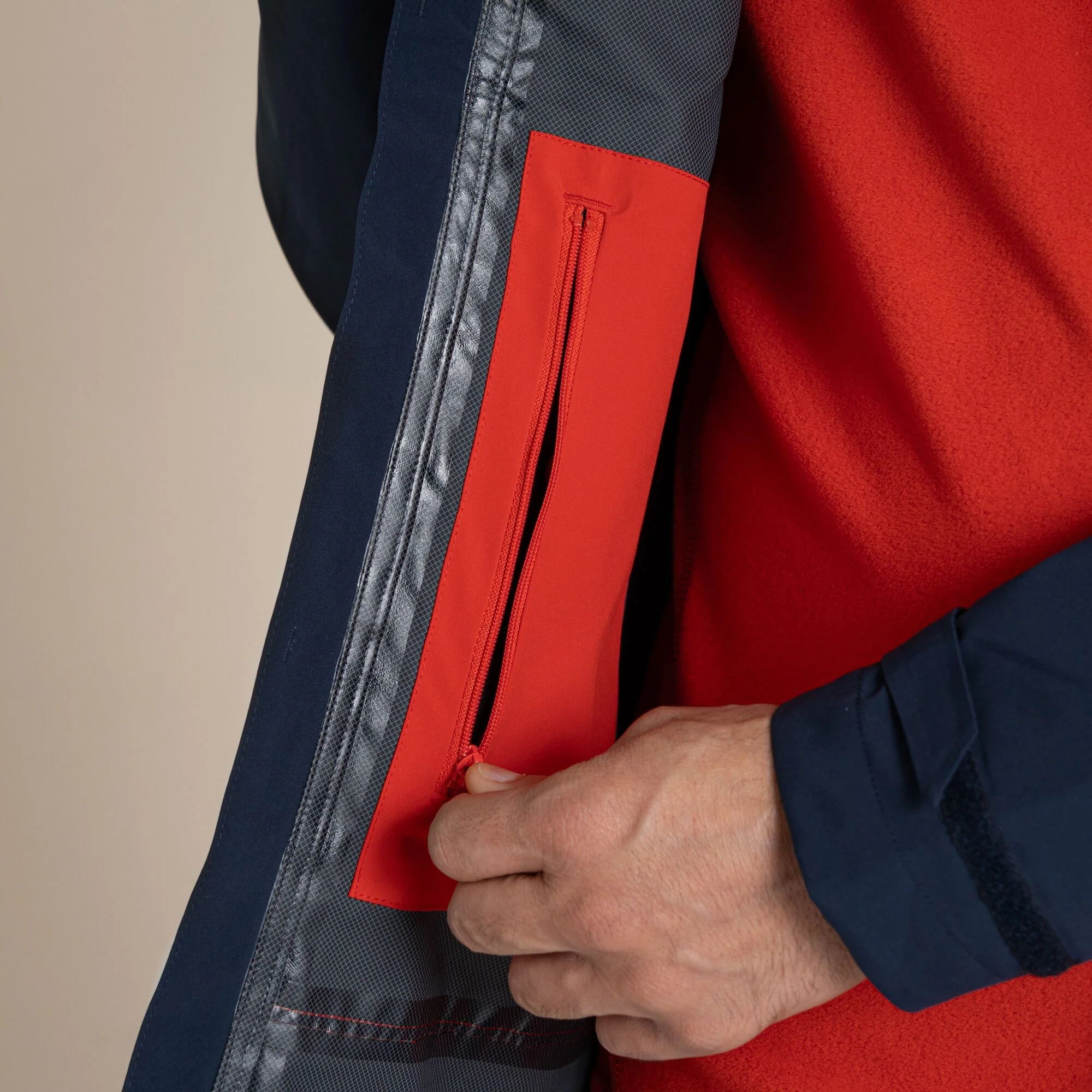 Craghoppers Men's Maris 2.5L Stretch Waterproof Jacket | Blue Navy / Pimento Red - Image 7