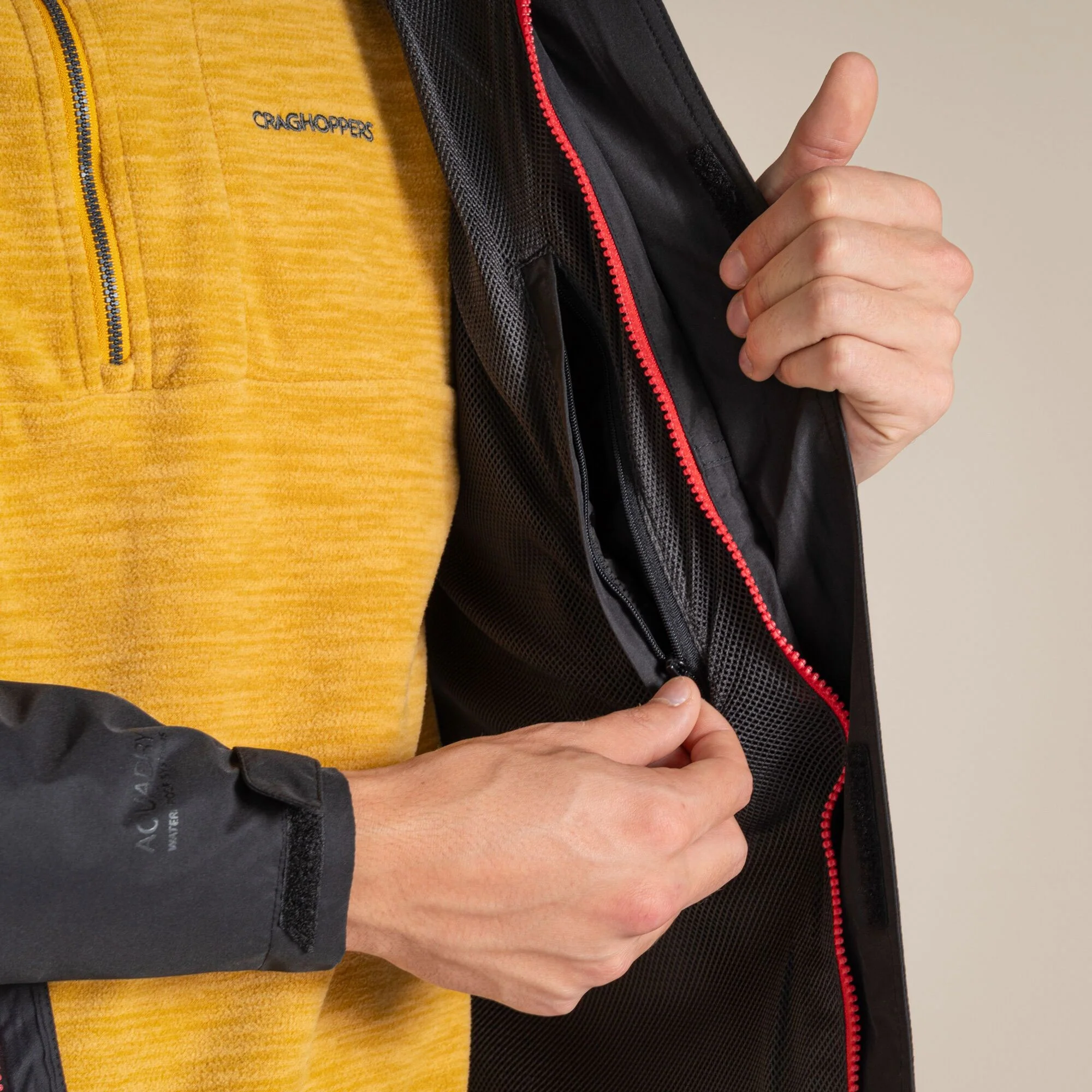 Craghoppers Men's Ossus Waterproof Jacket | Black - Image 4