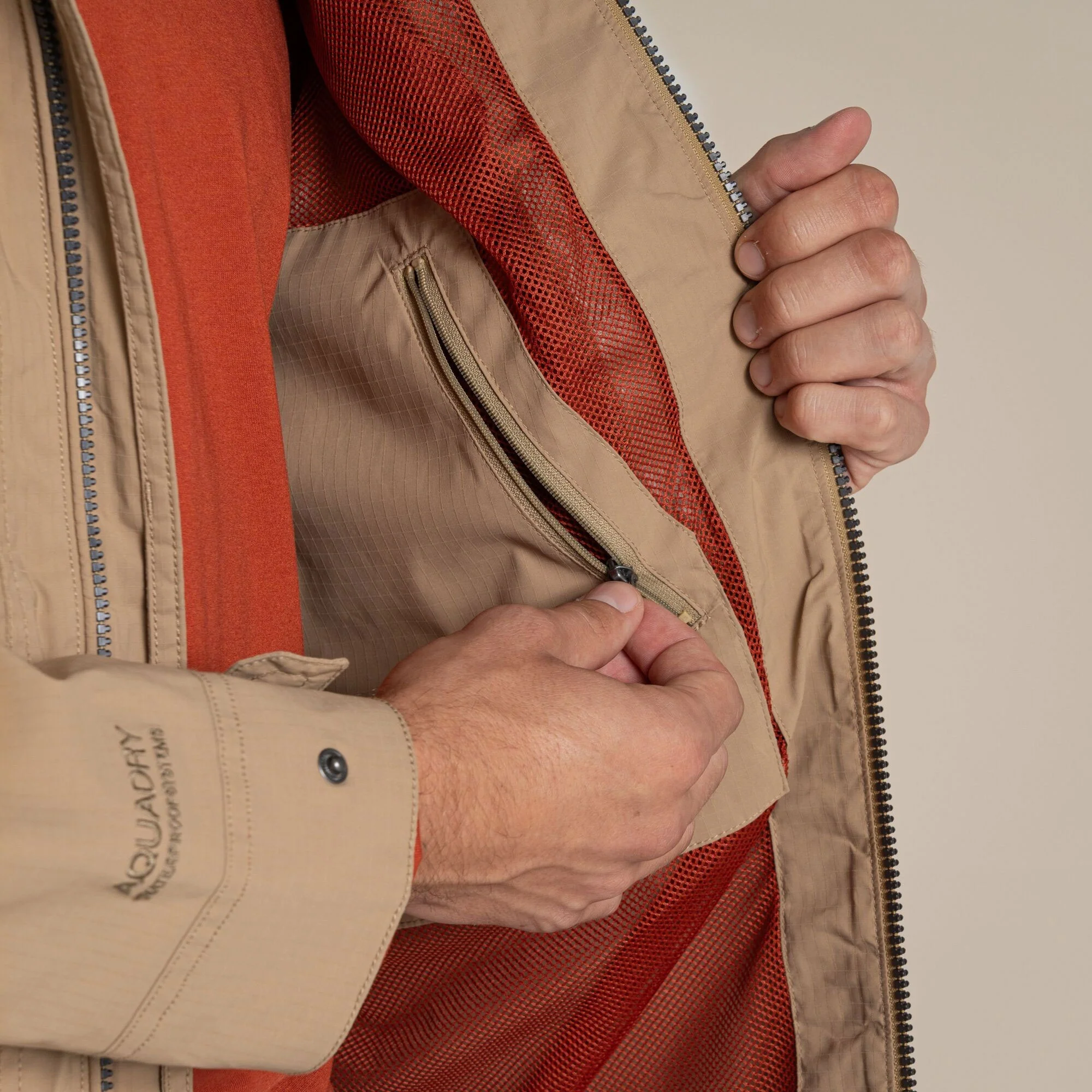 Craghoppers Men's Pandion Waterproof Jacket | Earthenware - Image 10