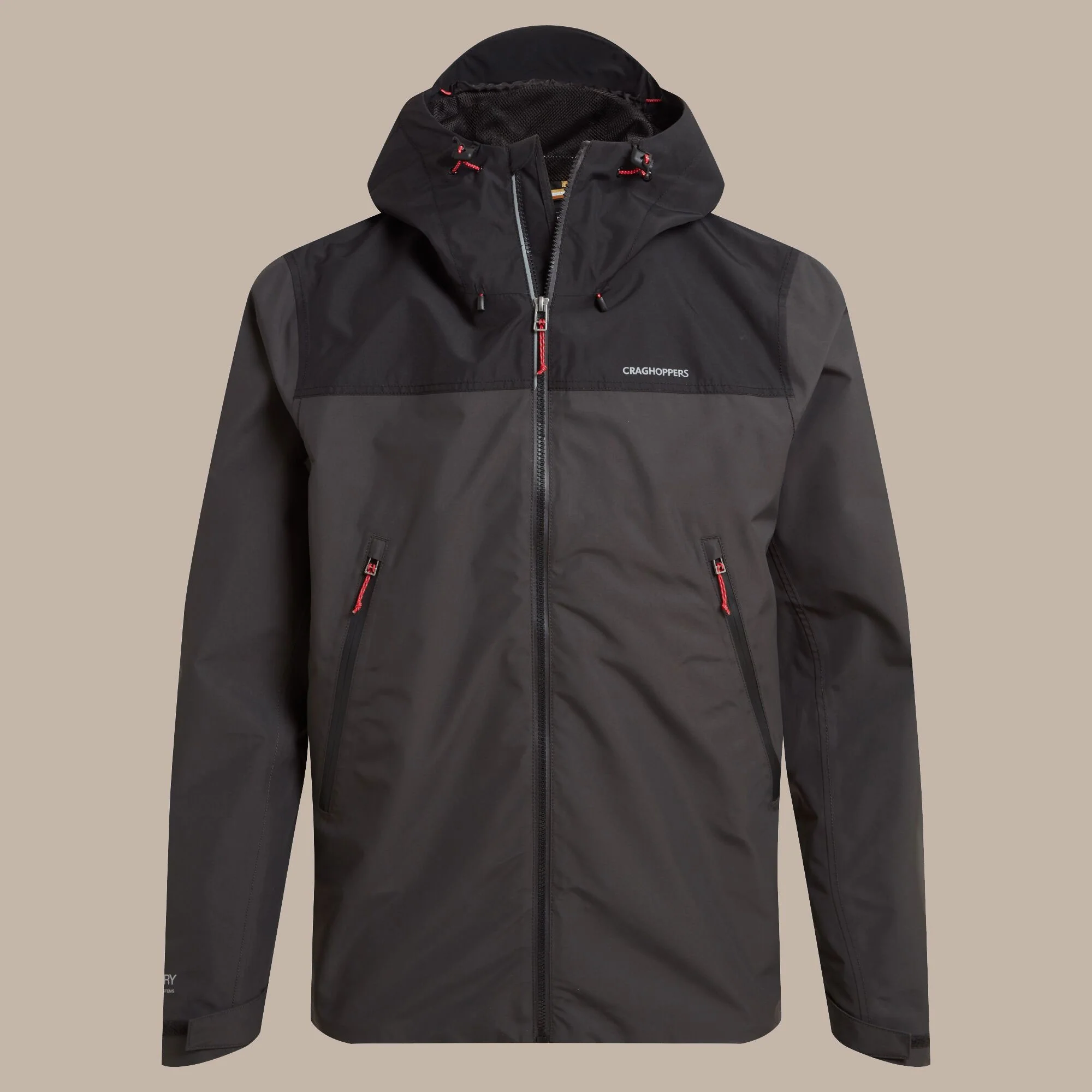 Craghoppers Men's Vanth Waterproof Jacket | Black Pepper / Black - Image 10