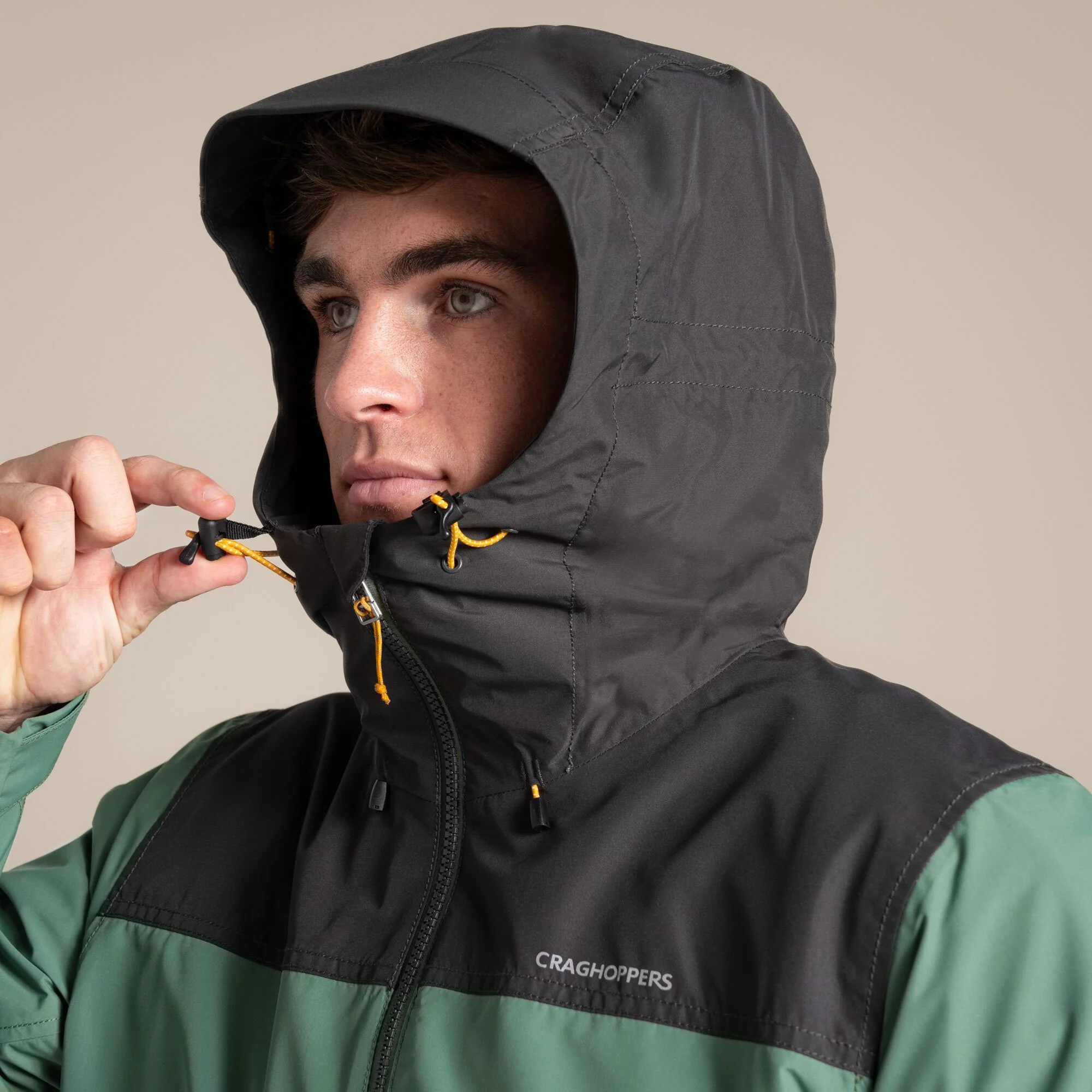 Craghoppers Men's Vanth Waterproof Jacket | Magrove Green / Black Pepper - Image 6