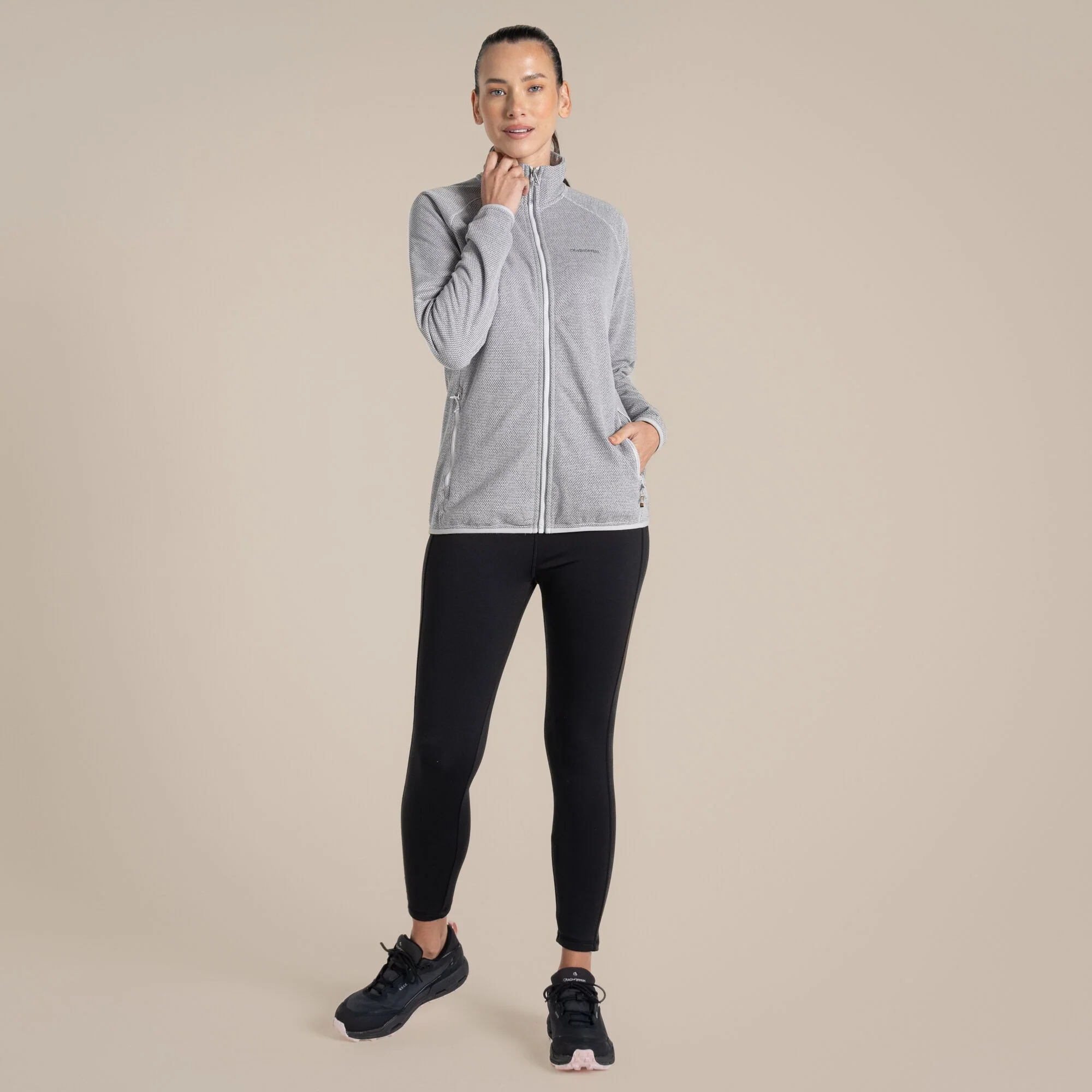 Craghoppers Women's Tarvos Full Zip Fleece | Lunar Grey Marl - Image 3