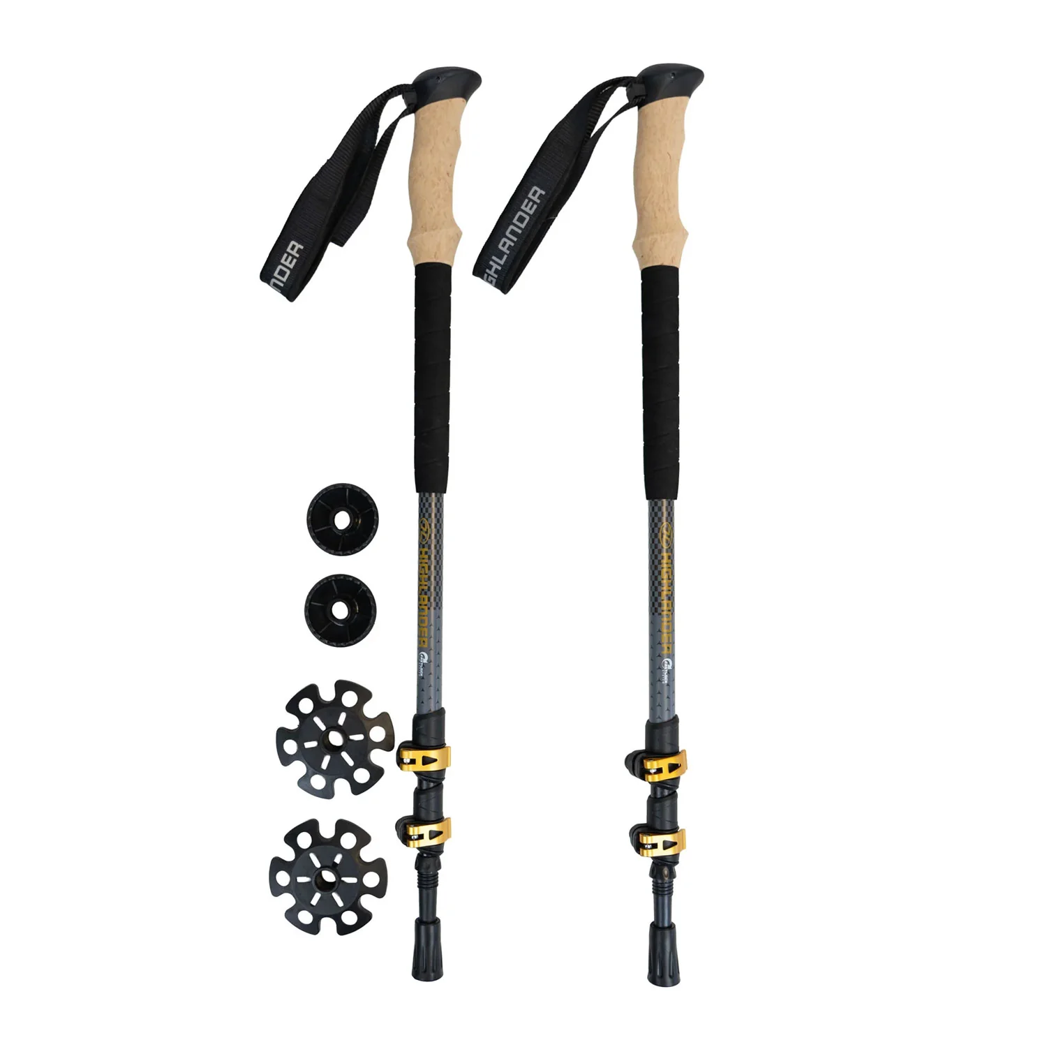 Highlander Skye Carbon Fibre Walking Poles (Pair) - Image 3