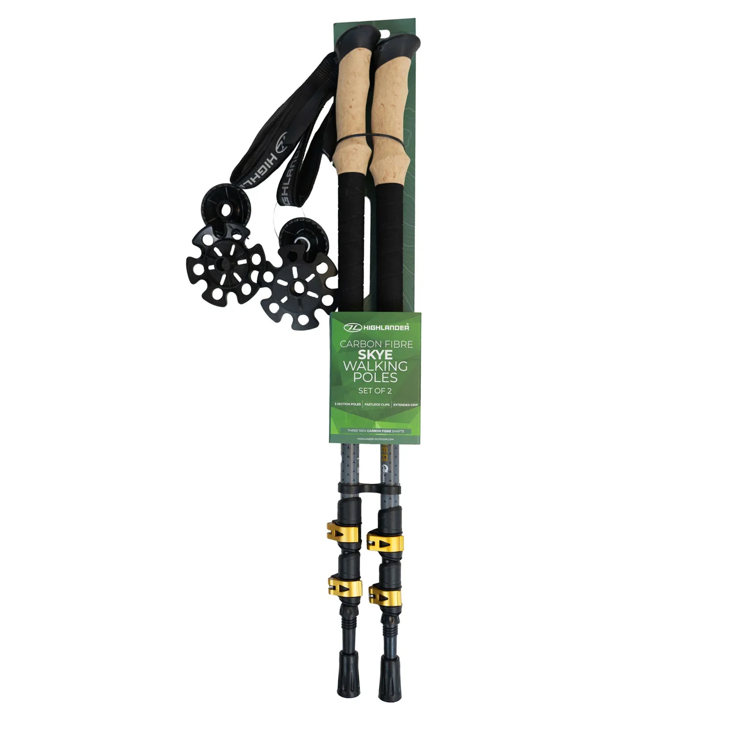 Highlander Skye Carbon Fibre Walking Poles (Pair) - Image 8