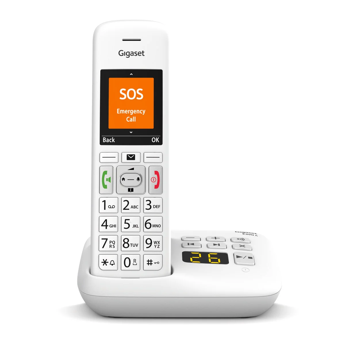 Gigaset Premium E390A Cordless Phone, Trio Handset with Big Buttons - Image 3