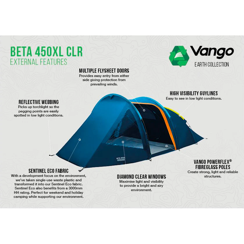 Vango Beta 450XL CLR 4-Person Tent - Image 4