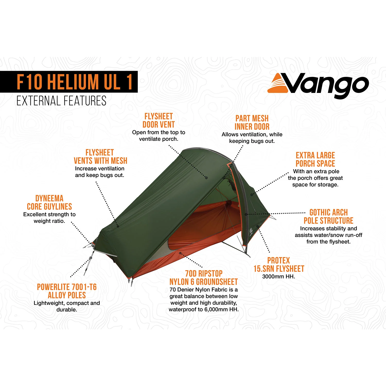 Vango F10 Helium UL 1 Lightweight Tent - Image 3