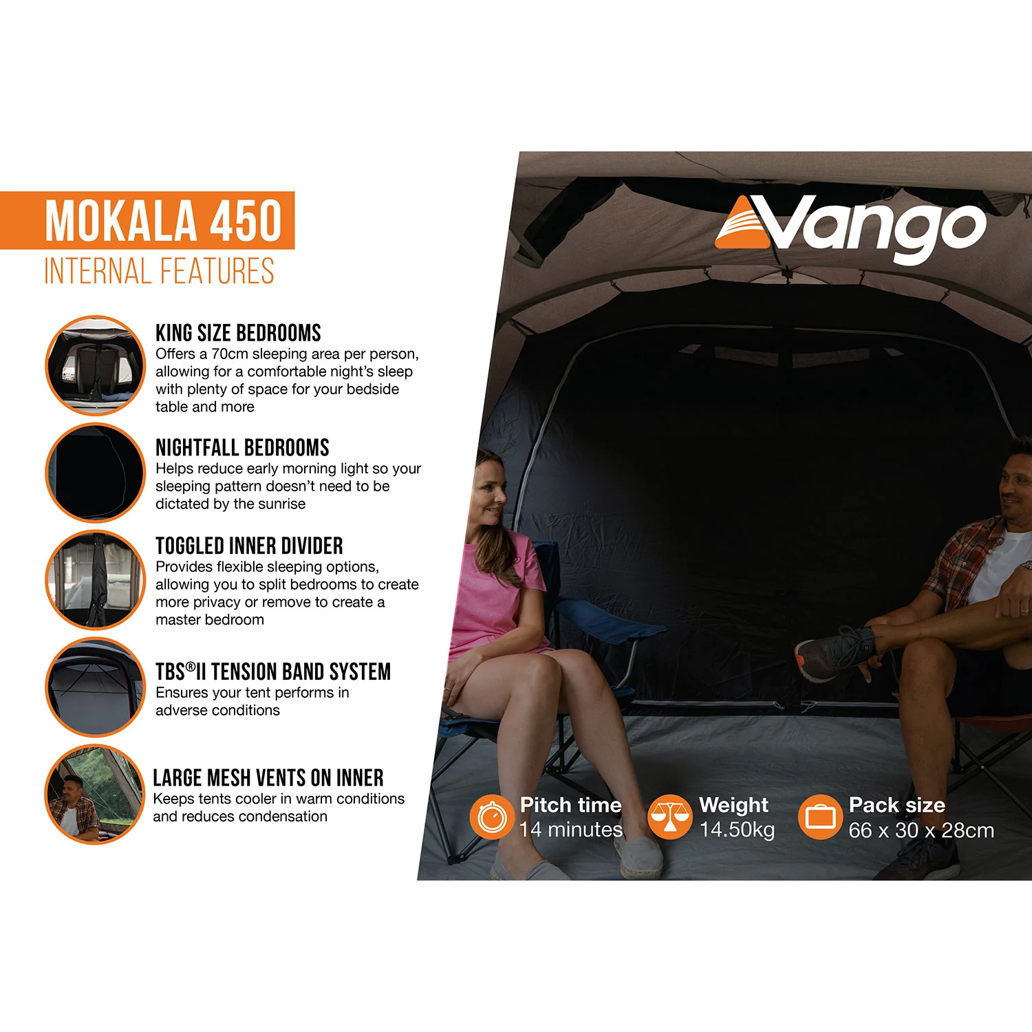 Vango Mokala 450 4-Person Tent - Image 3