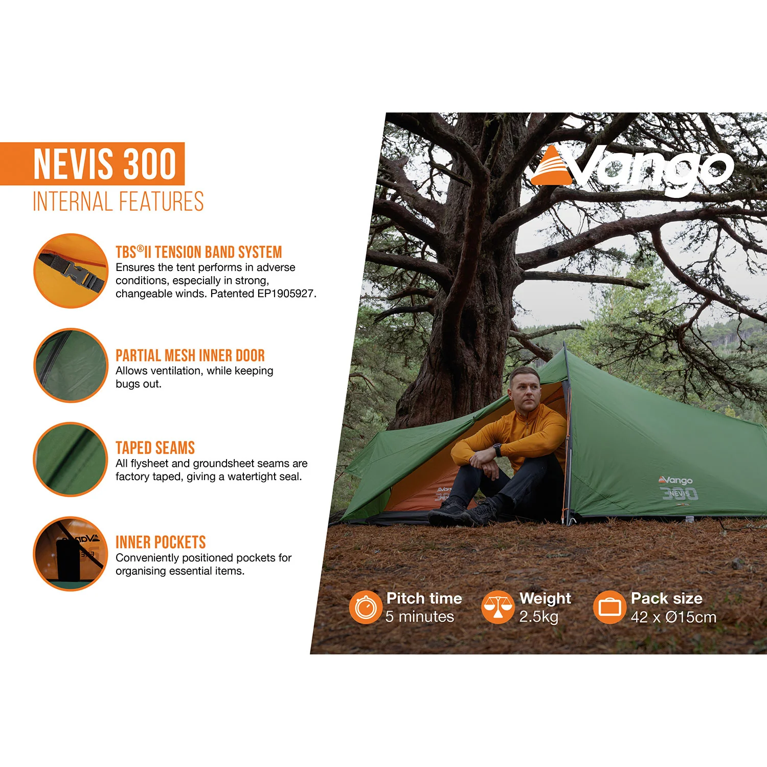 Vango Nevis 300 3-Person Tent & Sleeping Bundle - Image 4