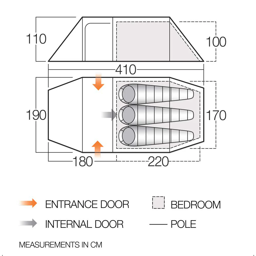Vango Scafell 300 Plus 3-Person Tent & Sleeping Bundle - Image 3