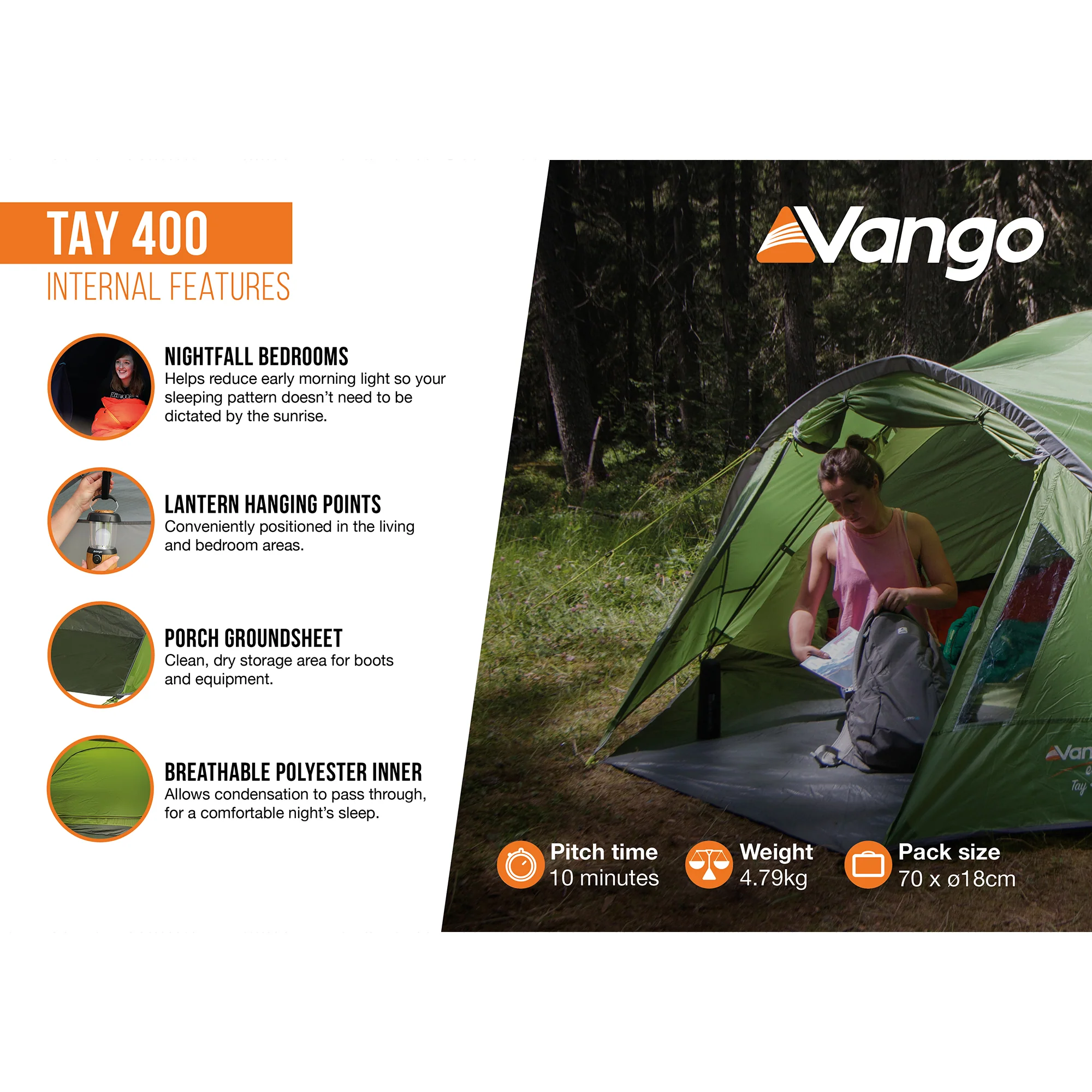 Vango Tay 400 4-Person Tent - Image 3